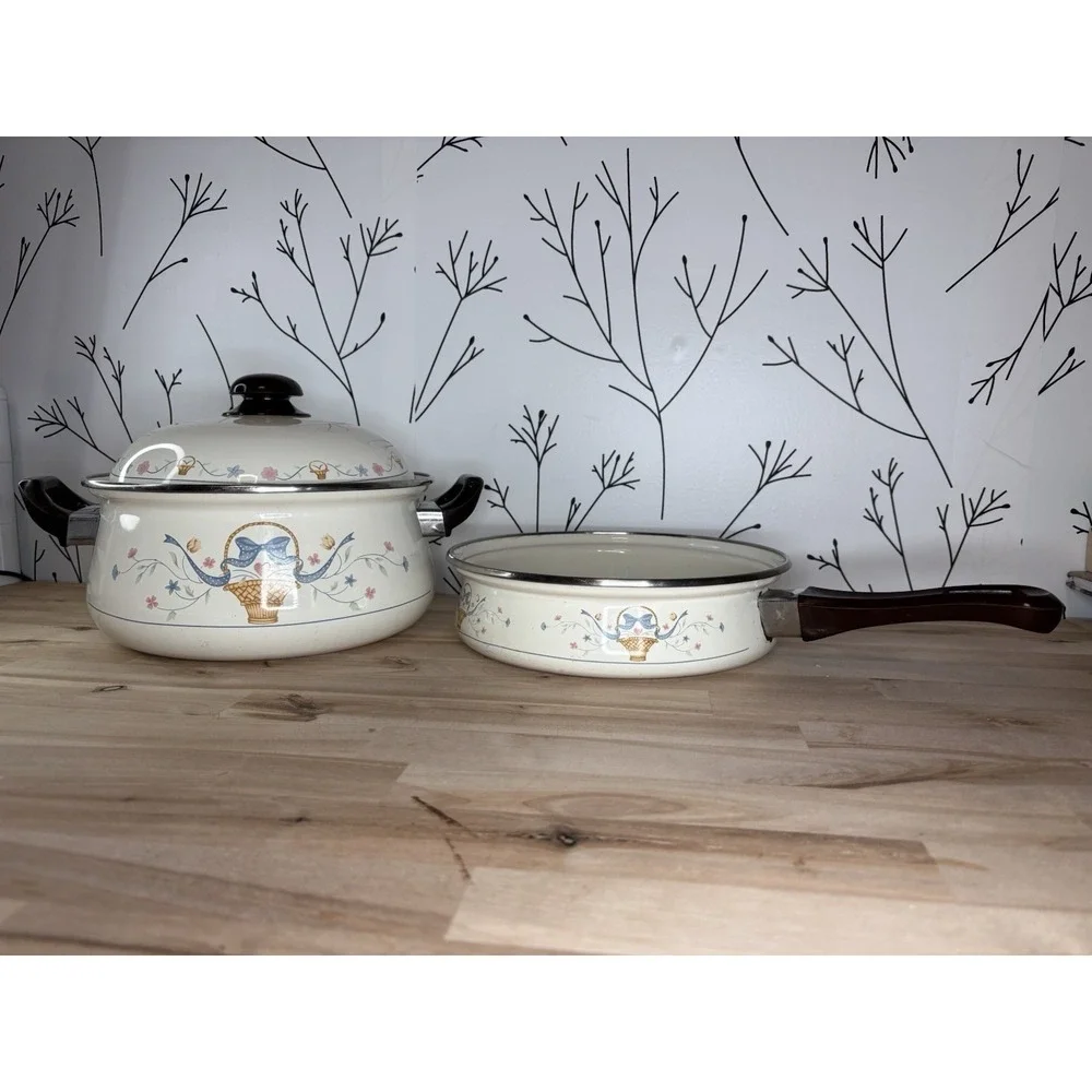 VTG Enamel Floral 8.75